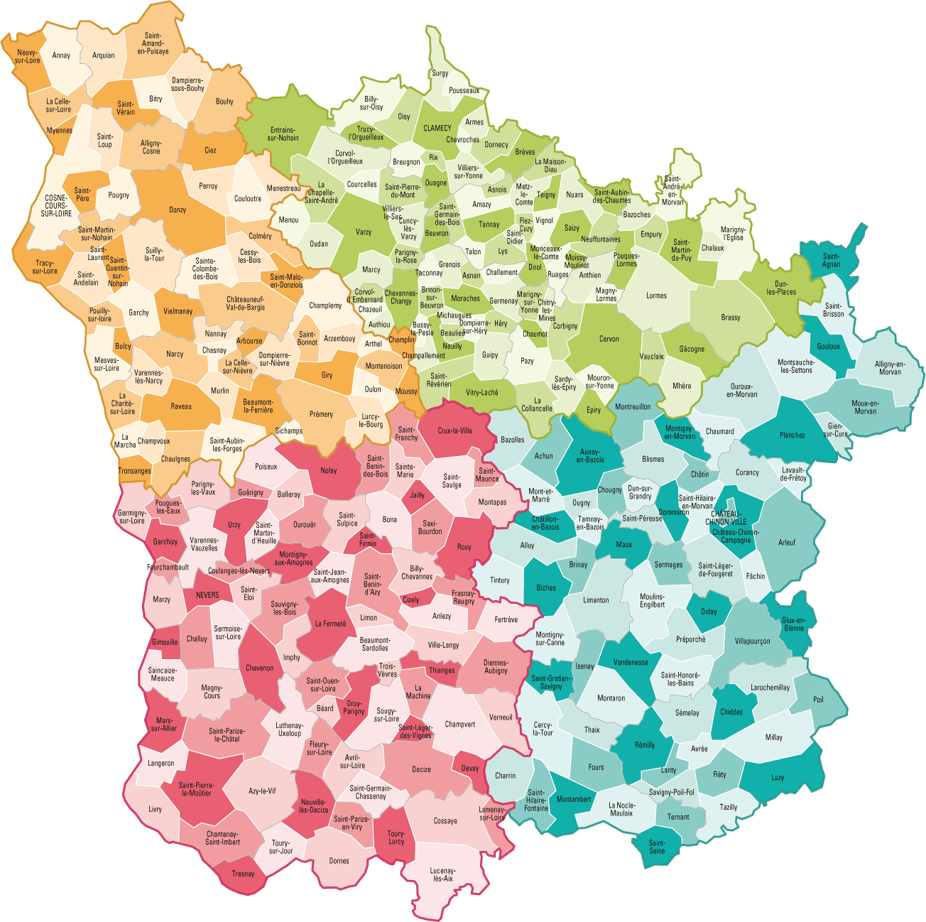 Code postal 58 Nièvre Nevers
