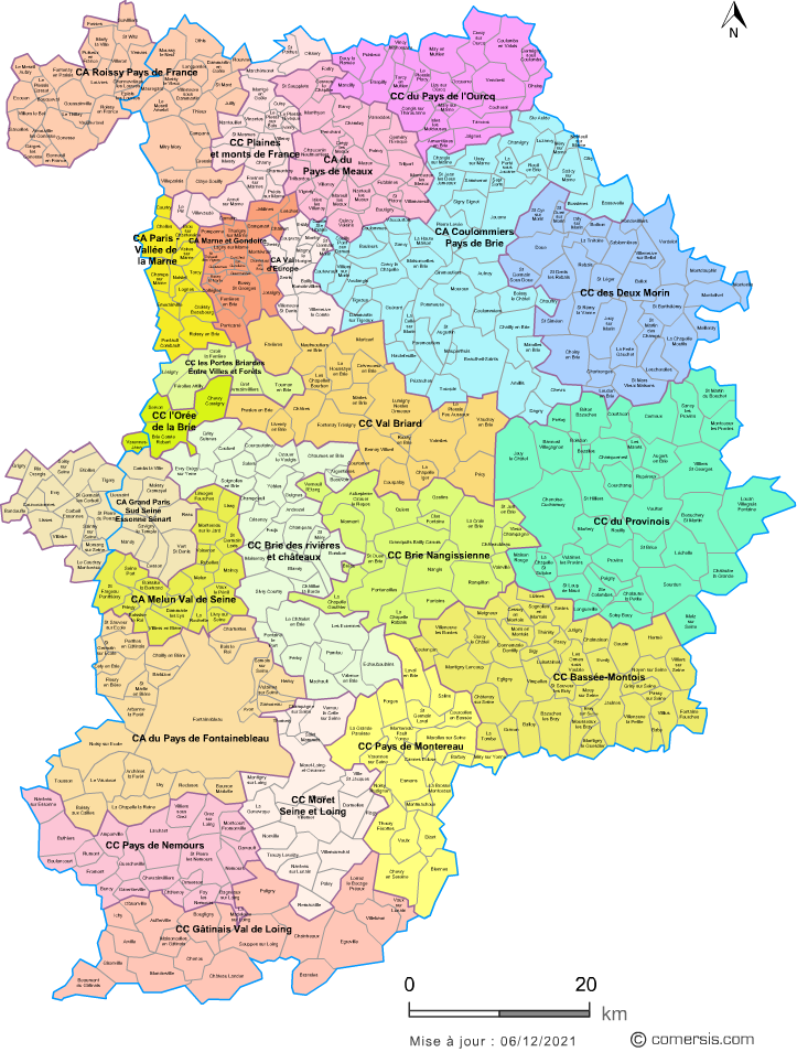 Code postal 77 Seine-et-marne Melun